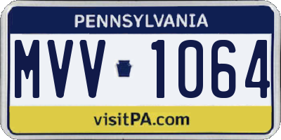 PA license plate MVV1064