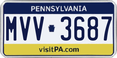 PA license plate MVV3687