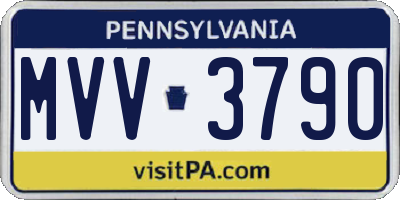PA license plate MVV3790