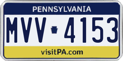 PA license plate MVV4153