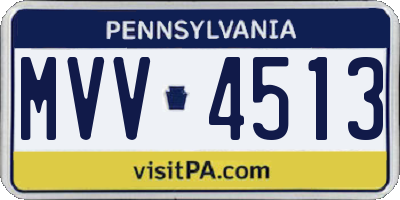 PA license plate MVV4513