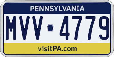 PA license plate MVV4779
