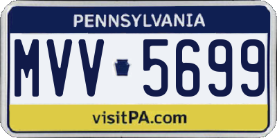 PA license plate MVV5699