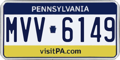 PA license plate MVV6149