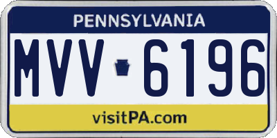 PA license plate MVV6196