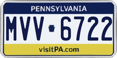 PA license plate MVV6722