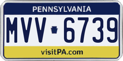 PA license plate MVV6739