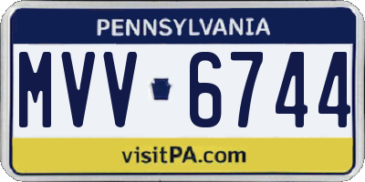 PA license plate MVV6744