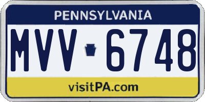 PA license plate MVV6748