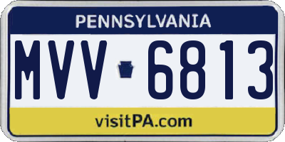 PA license plate MVV6813
