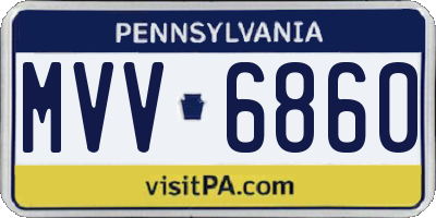 PA license plate MVV6860