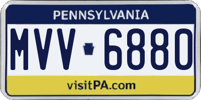 PA license plate MVV6880