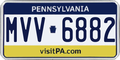 PA license plate MVV6882