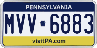 PA license plate MVV6883