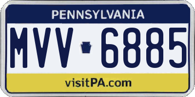 PA license plate MVV6885