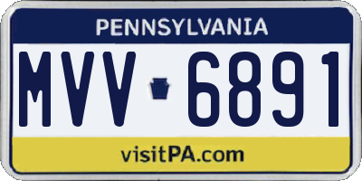 PA license plate MVV6891