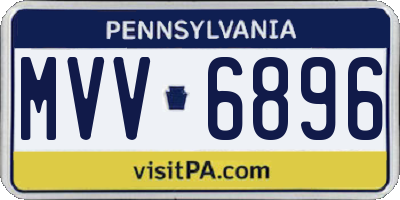 PA license plate MVV6896