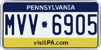 PA license plate MVV6905