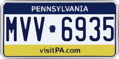 PA license plate MVV6935