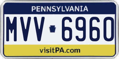 PA license plate MVV6960