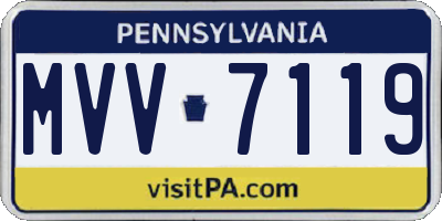 PA license plate MVV7119