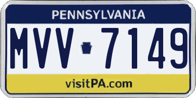 PA license plate MVV7149