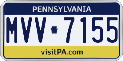 PA license plate MVV7155