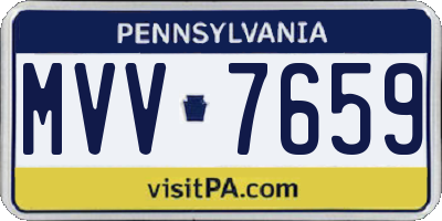 PA license plate MVV7659
