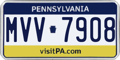 PA license plate MVV7908