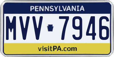 PA license plate MVV7946