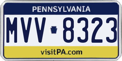 PA license plate MVV8323