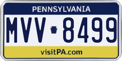 PA license plate MVV8499
