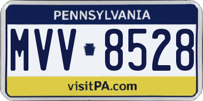 PA license plate MVV8528