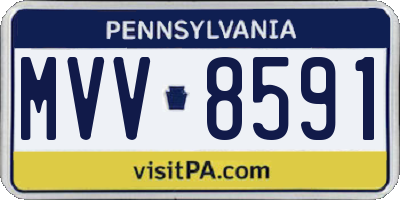 PA license plate MVV8591