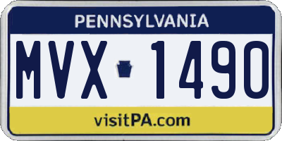 PA license plate MVX1490