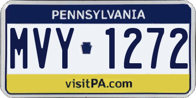 PA license plate MVY1272