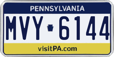 PA license plate MVY6144