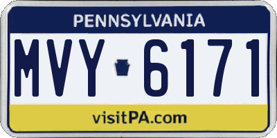 PA license plate MVY6171