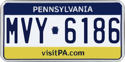 PA license plate MVY6186