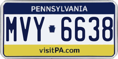 PA license plate MVY6638