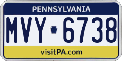 PA license plate MVY6738