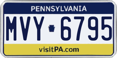 PA license plate MVY6795