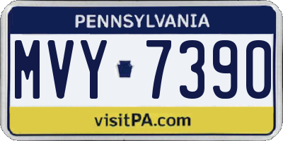 PA license plate MVY7390