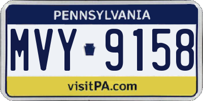 PA license plate MVY9158