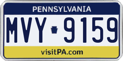 PA license plate MVY9159