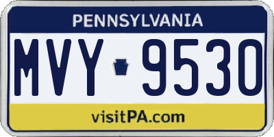 PA license plate MVY9530