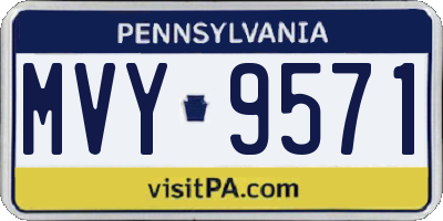 PA license plate MVY9571