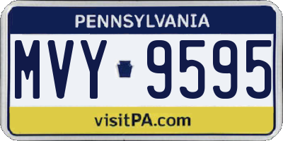 PA license plate MVY9595