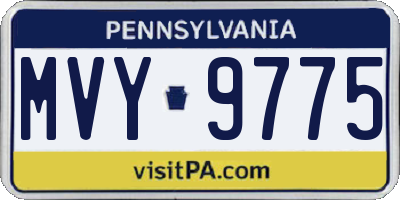 PA license plate MVY9775