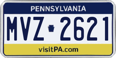 PA license plate MVZ2621